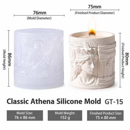 Athena Silicone Mold for Candle & Home Décor – DIY Cement Plaster, Epoxy Resin Storage Cup & Flower Pot Casting Mold