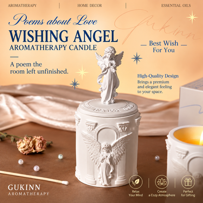 Angel Scented Candle – Handmade Soy Wax Plaster Candle, Elegant Angel Figurine Fragrance Candle for Birthday, Home Décor & Gift Souvenir