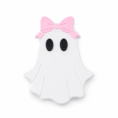 Halloween Ghost Can Holder with Can Opener – Bowknot Ghost Drink Cup Holder with Keychain