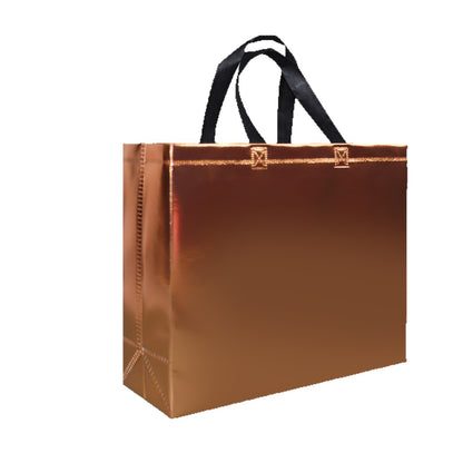 Small Holiday Gift Bag – Colorful Laser Film Non-Woven Twill Bag for Christmas, Parties & Custom Gifts